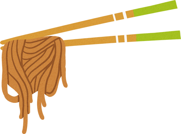 Playful Perspective Brown Noodle Chopsticks